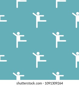 Stick figure stickman pattern vector seamless repeating for any web design