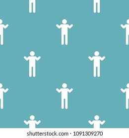 Stick Figure Stickman Pattern Vector Seamless Stock Vector (Royalty ...