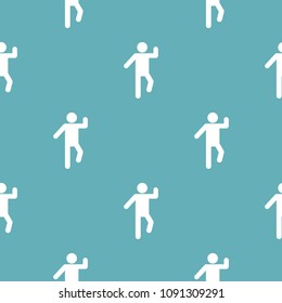 Stick figure stickman pattern vector seamless repeating for any web design