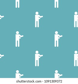 Stick figure stickman pattern vector seamless repeating for any web design