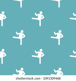 Stick figure stickman pattern vector seamless repeating for any web design