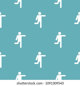 Stick figure stickman pattern vector seamless repeating for any web design