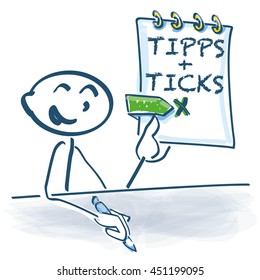 Stick figure with tips and tricks