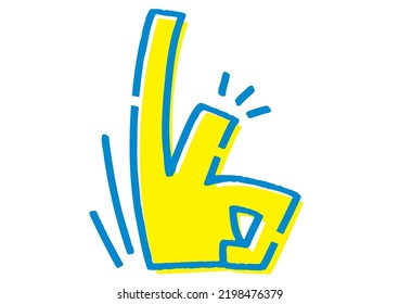 A stick figure who raises his hand to speak.