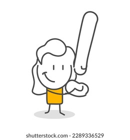 Stick figures. Alphabet. Isolated on white background. Hand drawn Doodle Line Art Cartoon Design character.