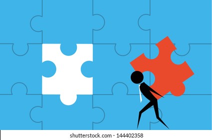 Stick figures - complete the puzzle