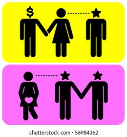 Pegar figuras en pareja