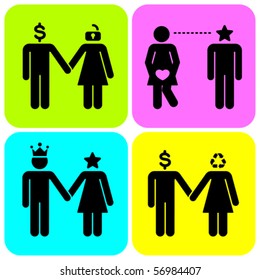 Pegar figuras en pareja