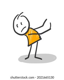 Stick Figures - Stick Figure: Not To Want, To Refuse. Easily Editable Vector. EPS 10.