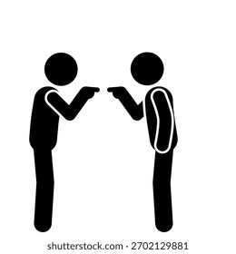 Peguen a las figuras que tienen un debate juntos.