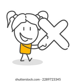 Stick figures. Numbers. Isolated on white background. Hand drawn Doodle Line Art Cartoon Design character.