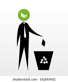 stick figures - recycle bin