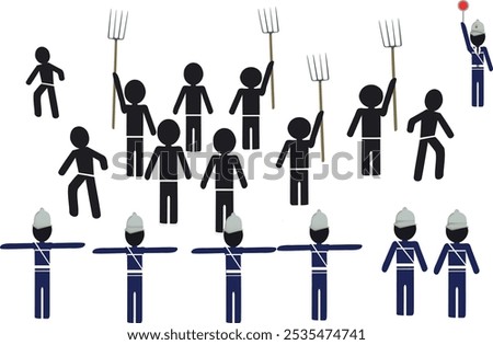 Similar – Image, Stock Photo Stick figures representing a family