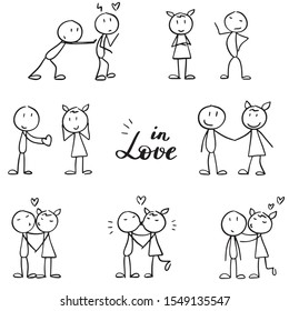 Stick Figure Kissing Images, Stock Photos & Vectors | Shutterstock