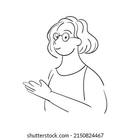Stick figures: a very simple line illustration of a person in different life situations, hand-drawn with a graphic brush. Caricatures from people's lives.
