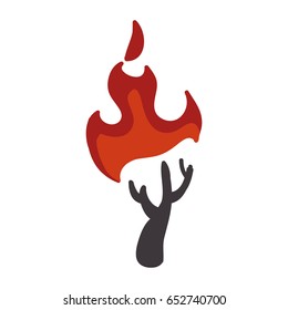 stick fire and natural warm