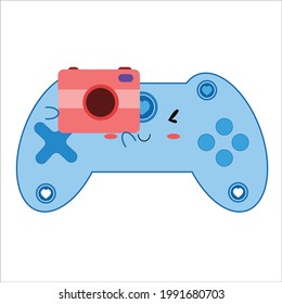 Stick game character vector template design illustration