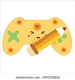 Stick game character vector template design illustration