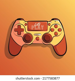 stick game controller art illustration