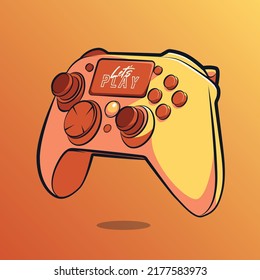 stick game controller art illustration