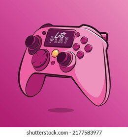 stick game controller art illustration