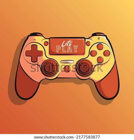 stick game controller art illustration