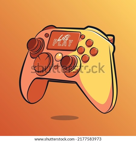 stick game controller art illustration