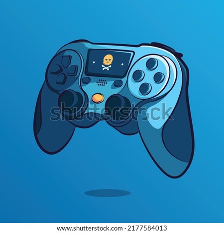 stick game controller art illustration