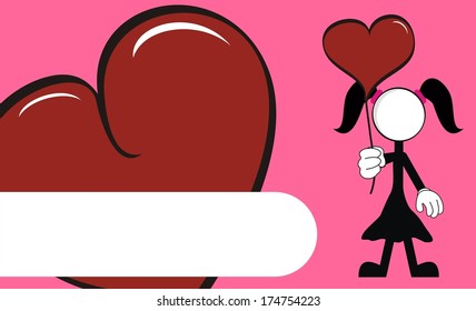 stick girl wallpaper in vector format