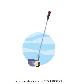 stick with golf ball isolated icon