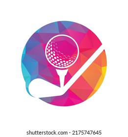 Stick golf logo design vector template. Golf Logo designs. Golf Sport Silhouette Logo Design Template.