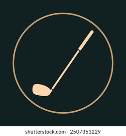 Stick golf trendy icon reasoned abstract vector illustration colorful artwork beautiful design.eps