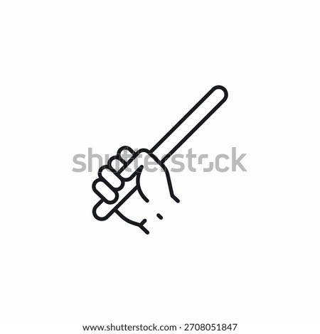 stick hold icon sign vector