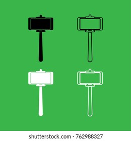 Stick holder set icon
