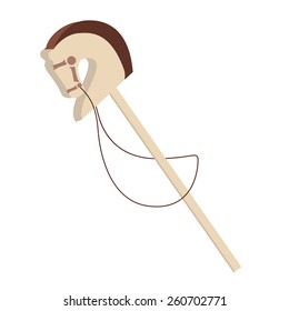 Stick horse toy vector, kid horse, horse head, hobby horse, baby toy