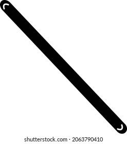 it is a stick icon, with an aesthetic line design. perfect use for web, design, star up and etc. 
