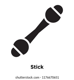 Stick icon vector isolated on white background, logo concept of Stick sign on transparent background, filled black symbol