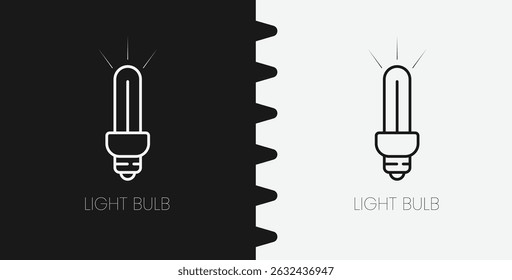 Ícone de lâmpada de vetor ilustração de contorno simples de gráfico de lâmpada linear