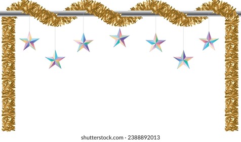 A stick with a mall decoration