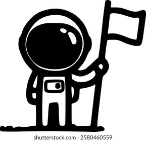 stick man astronauts and outer space, outer space sign, symbol, vector, art