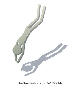 Stick man diving icon. Isometric illustration of stick man diving vector icon for web