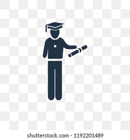 Stick Man Graduated vector icon isolated on transparent background, Stick Man Graduated transparency concept can be used web and mobile