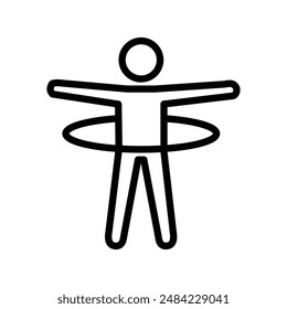 stick man hoop icon design in filled and outlined style