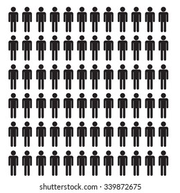 Stick Man Icon Set - Vector Illustration Stock