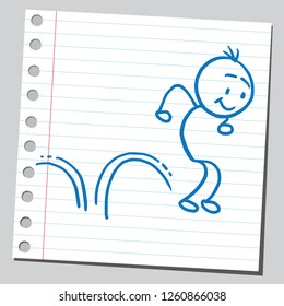 Stick man jumping arround