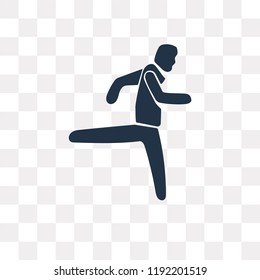 Stick Man Jumping vector icon isolated on transparent background, Stick Man Jumping transparency concept can be used web and mobile