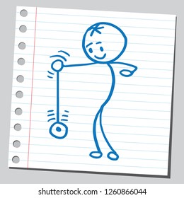 Stick man playing yo yo