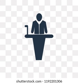 Stick Man Speech vector icon isolated on transparent background, Stick Man Speech transparency concept can be used web and mobile