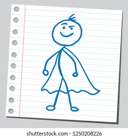 Stick man superhero