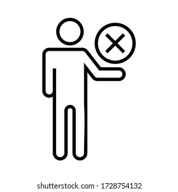 Stick man mit tick-Design. Symbol für menschliche Figuren. Vector Stock Illustration.